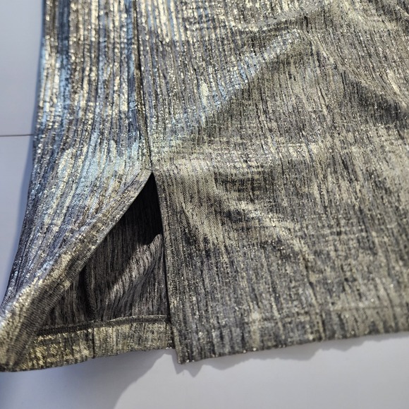 Jennifer Lopez Skirt‎ Women's X Large Gold Gray Metallic Abstract Sparkly - Picture 4 of 9